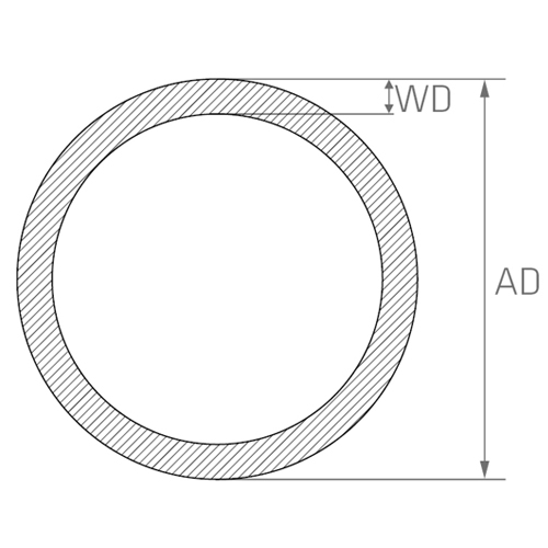 Construction welded round tube | EN 1.4404 | AISI 316L